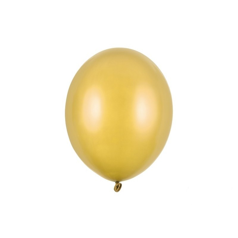 Balony lateksowe metaliczne złoto 30cm 100szt - 1