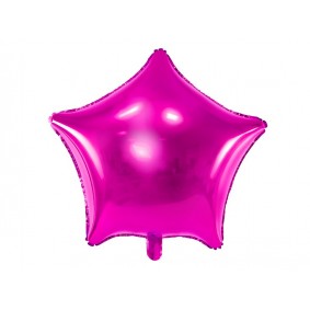 Balon foliowy gwiazdka ciemno różowa na hel 19'' - 1