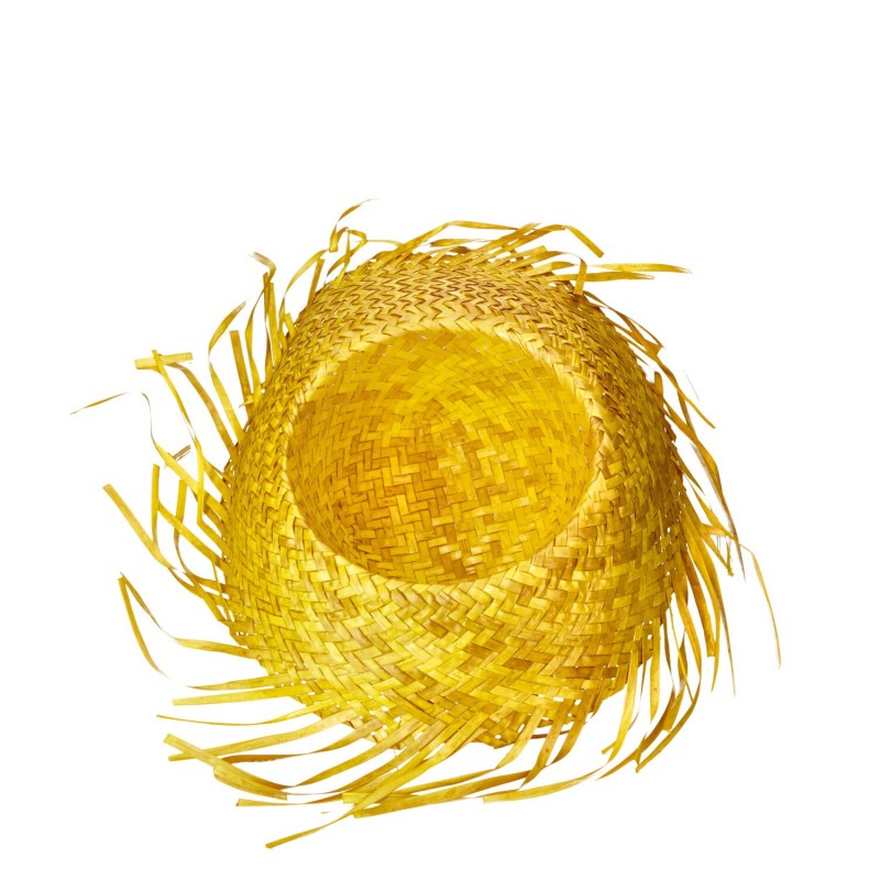 Kapelusz słomkowy żółty słomiany plażowy lekki - 3