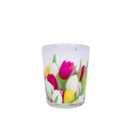 Świeca zapachowa w szkle dekoracyjna w tulipany - 2