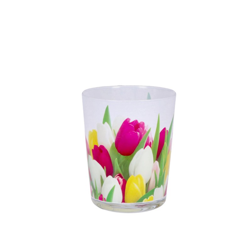 Świeca zapachowa w szkle dekoracyjna w tulipany - 2