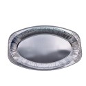 Srebrne Patery aluminiowe tace owalne cateringowe - 2