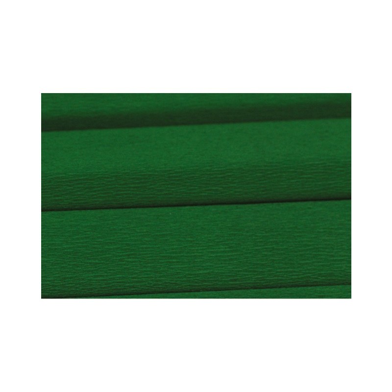 Bibuła ciemny zielony rulon papier marszczony DIY - 1