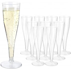 Jednorazowe kieliszki do szampana plastikowe 6szt - 1