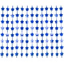 Kurtyna foliowa w gwiazdki metaliczna niebieska - 1