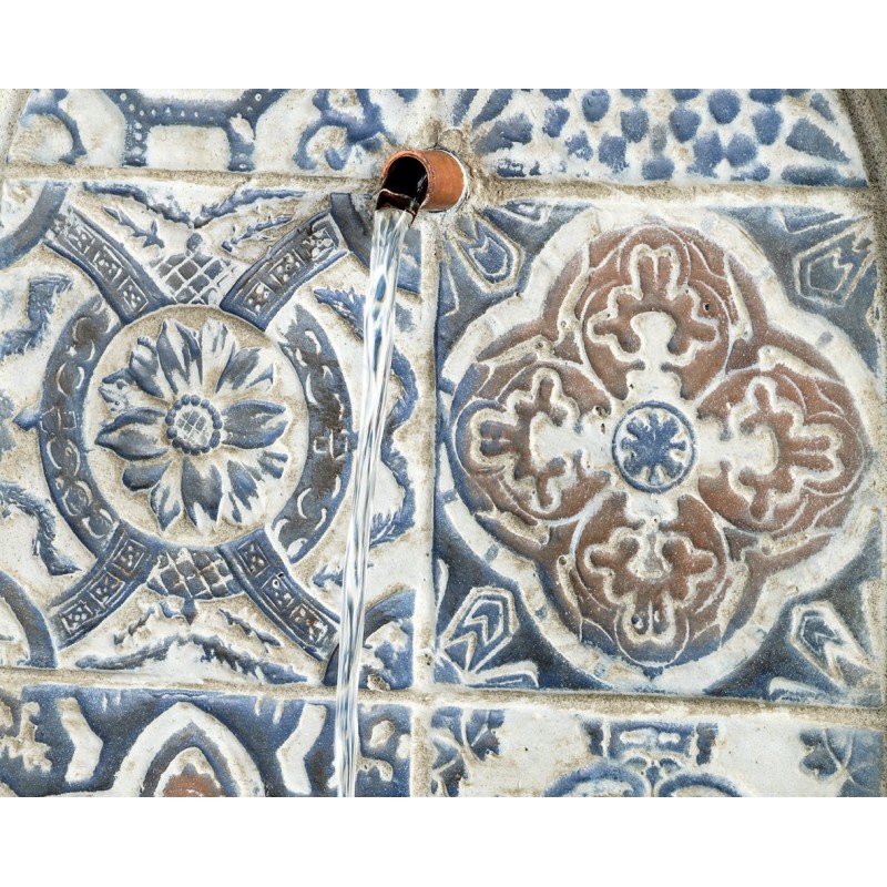 Fontanna ogrodowa płaska piaskowa mozaika etno - 3