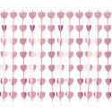 Kurtyna serca metaliczna różowa ozdobna 100x200cm - 1