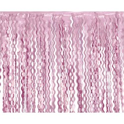 Kurtyna foliowa w spirale różowa metaliczny połysk