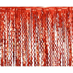 Kurtyna spirale metaliczna czerwona 100x200cm - 1