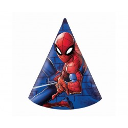 Czapeczki papierowe Spiderman Marvel urodzinowe