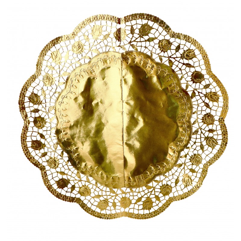 Serwetki ozdobne złote podkład pod tort 36cm 4 szt