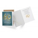 Kartka urodzinowa na 60 Urodziny z kopertą złota - 1