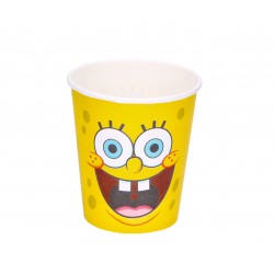 Kubki papierowe jednorazowe SpongeBob żółty 8szt