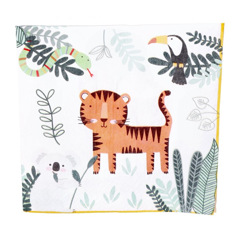 Serwetki papierowe kolorowe Safari zwierzęta 16szt