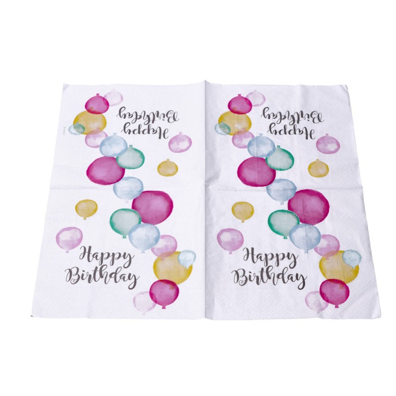 Serwetki papierowe urodzinowe pastelowe balony