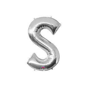 Balon foliowy 35 litera S srebrna - 1