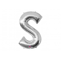 Balon foliowy 35 litera S srebrna - 1
