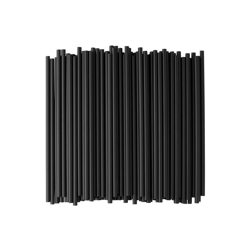 Rurki proste czarne jednorazowe 8x240mm 500 szt. - 2
