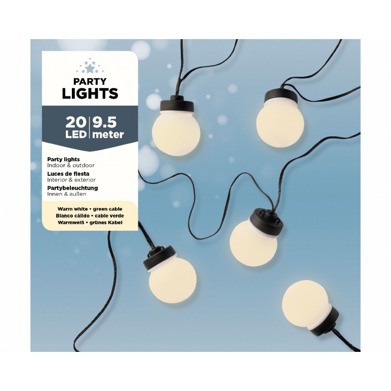 Lampki LED zewnętrzne ciepły biały żarówki kule - 3