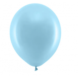 Balony lateksowe jasny niebieski pastelowy 10szt - 1