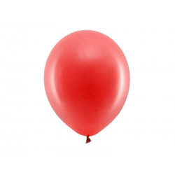 Balony lateksowe czerwone pastelowe 30cm 10szt - 1