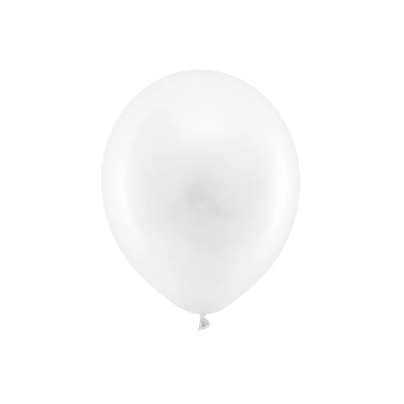 Balony lateksowe białe pastelowe 30 cm 10 szt - 1