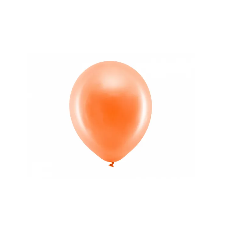 Balony lateksowe pomarańczowe metalik 30 cm 10szt - 1