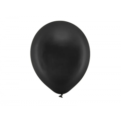 Balony lateksowe czarne metaliczne 30 cm 10szt - 1