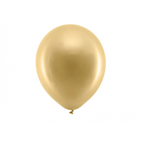 Balony lateksowe złote metaliczne 30cm 10szt - 1