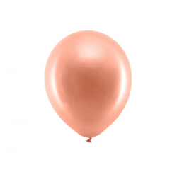 Balony lateksowe różowe złoto metaliczne 10szt