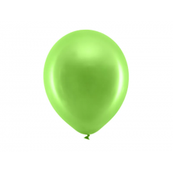 Balony lateksowe jasno zielone metaliczne 10szt - 1