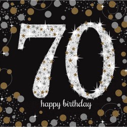 Serwetka papierowa jednorazowa urodziny 70 lat - 1