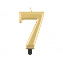 Świeczki urodzinowe cyfra 70 metaliczne złote - 2