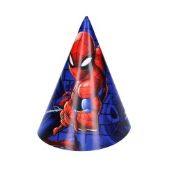 Czapeczki papierowe Spiderman Marvel urodzinowe