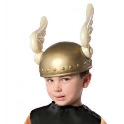 Hełm Asterix dla dzieci ze skrzydłami Hermes złoty