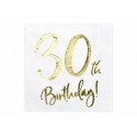 Serwetki papierowe jednorazowe 30 urodziny 20szt - 1