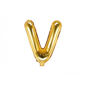 Balon foliowy litera V złota do napisów balonowych - 1