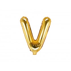 Balon foliowy litera V złota do napisów balonowych