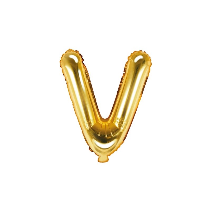 Balon foliowy litera V złota do napisów balonowych - 1