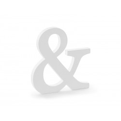 Znak drewniany & biały dekoracyjny literka drewno