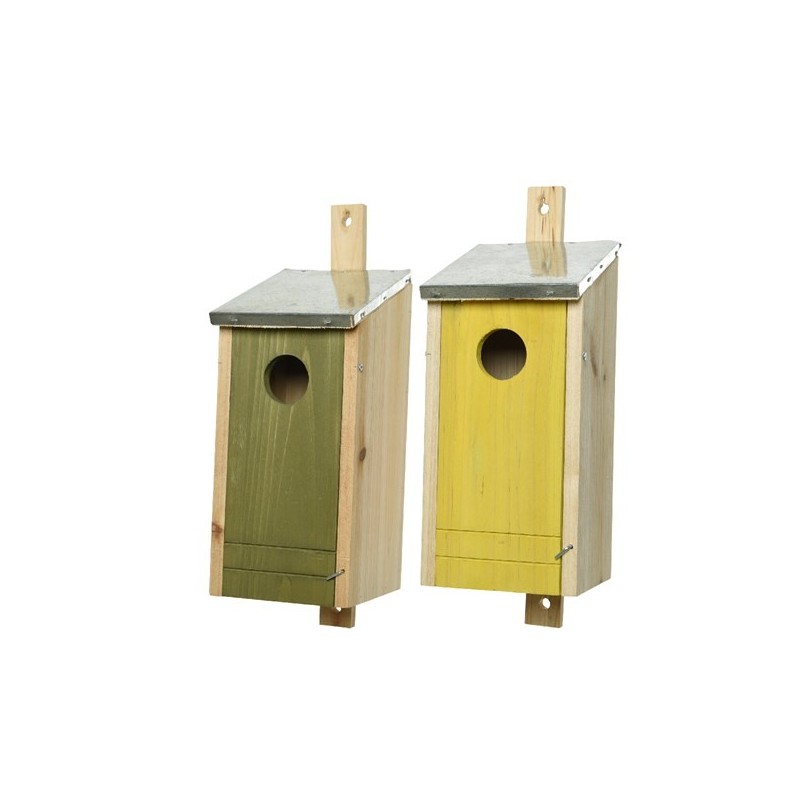 Domek dla ptaków drewniany do ogrodu 12x15x27cm - 1
