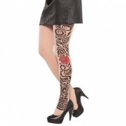 Rajstopy z tatuażem w stylu gotyckim