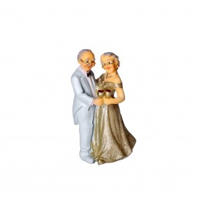 Figurka na tort ciasto Złote Gody małżeństwo złoty