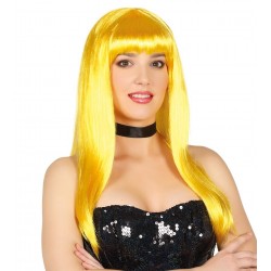Peruka żółta damska długie włosy syntetyczne