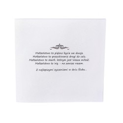 Karnet Ślubny kartka ślubna z kopertą srebrna