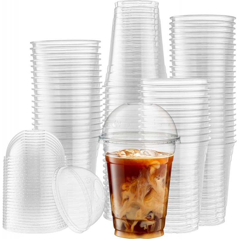 Kubki plastikowe do shake napojów 300 wieczka 78 - 1