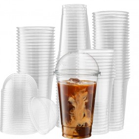 Kubki plastikowe do shake napojów 300 wieczka 95 - 1