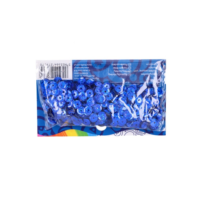 Cekiny confetti kółka niebieskie 6x6mm 14g