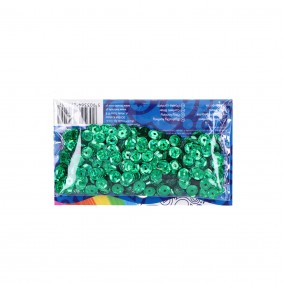 Cekiny confetti kółka zielone 6x6mm 14g