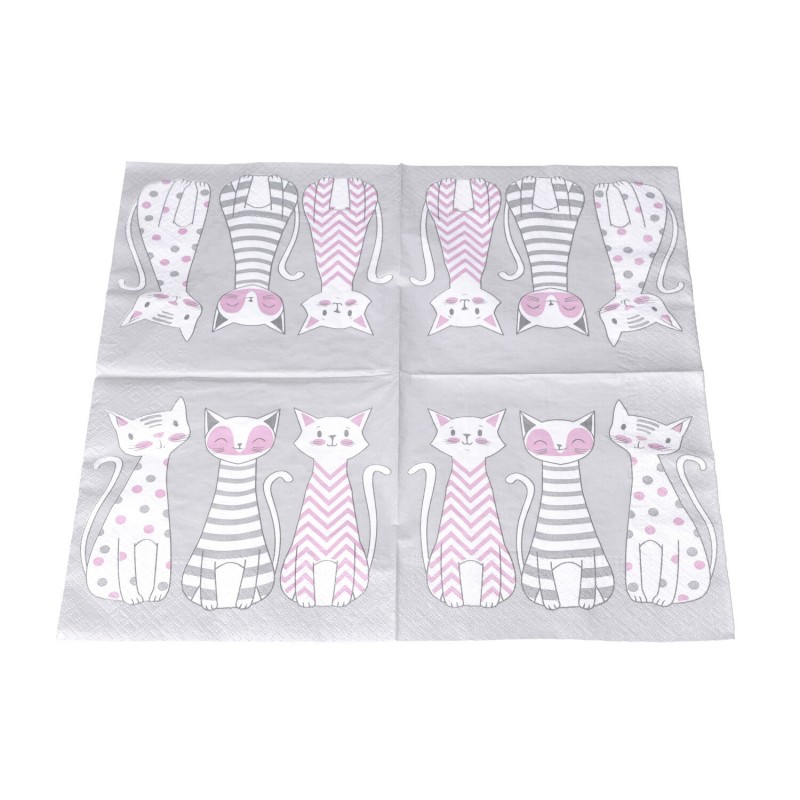 Serwetki papierowe jednorazowe ozdobne koty x20